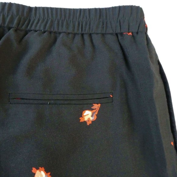 Ett Twa Trouser Pants Wide Leg Crop Floral Elastic Waistband Pull On Boho S - Picture 9 of 12